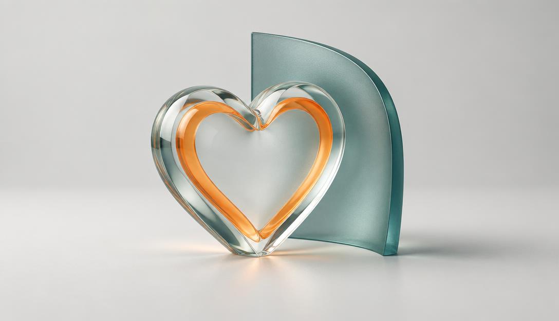 Corazón de cristal junto a una forma protectora: beneficios en vida
